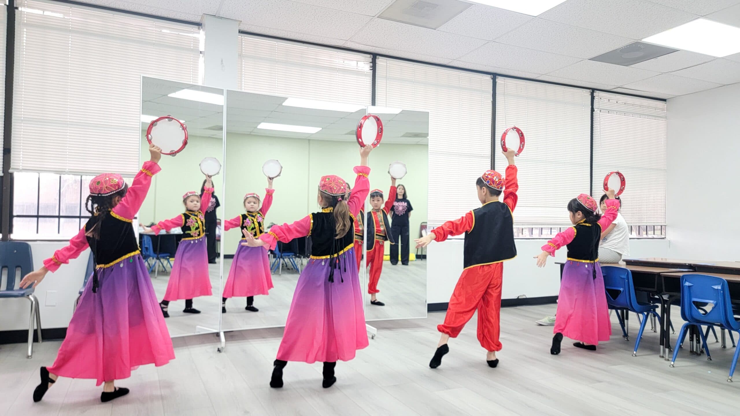 Children performing Chinese dance